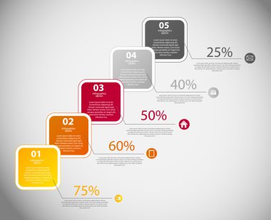 Infographic iş şablonu vektör çizim