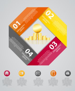 Infographic iş şablonu vektör çizim