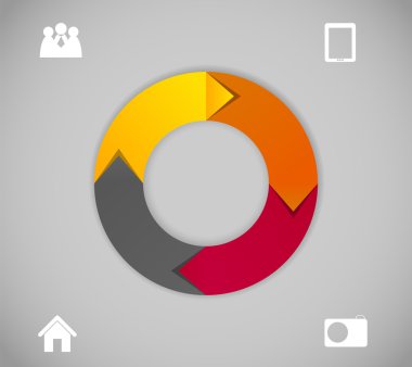 Infographic iş şablonu vektör çizim