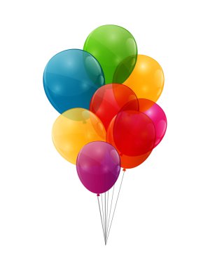 parlak balonlar renk arka plan vektör çizim