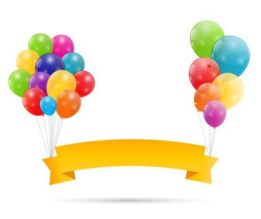 parlak balonlar renk arka plan vektör çizim