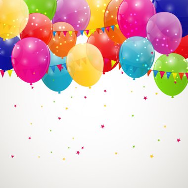 parlak balonlar renk arka plan vektör çizim