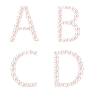 inci abc vektör çizim