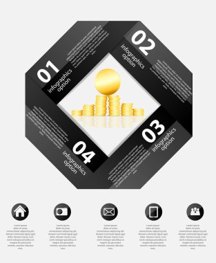 Infographic iş şablonu vektör çizim