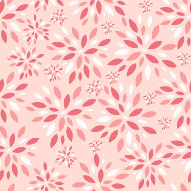 Dikişsiz desen arka plan vektör çizim çiçek yaprakları