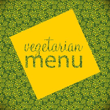 Vejetaryen Menü şablonun vektör çizim