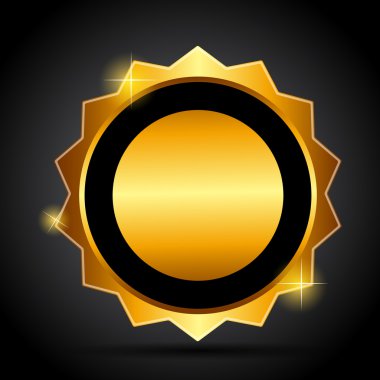 Altın etiketin vektör illüstrasyonu
