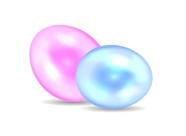 farklı Paskalya yumurtaları ile tebrik kartı