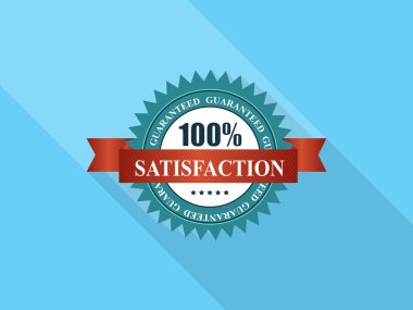 kırmızı kurdele ile memnuniyetini etiket.