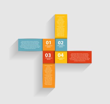 İş Vektörü İllüstrasyonu için Infographic Şablonları