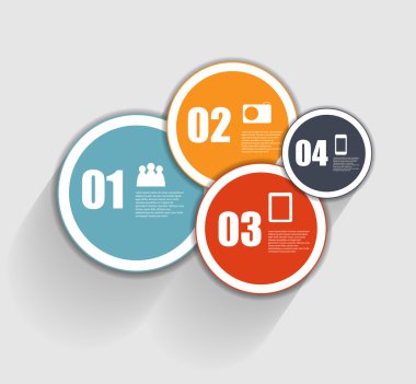 İş Vektörü İllüstrasyonu için Infographic Şablonları