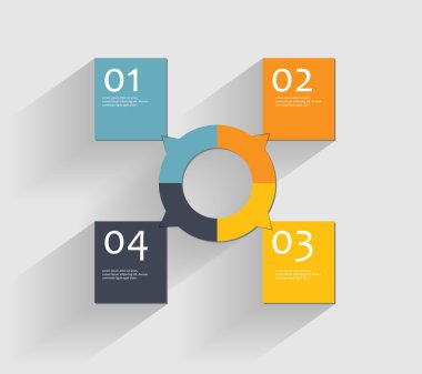 İş Vektörü İllüstrasyonu için Infographic Şablonları