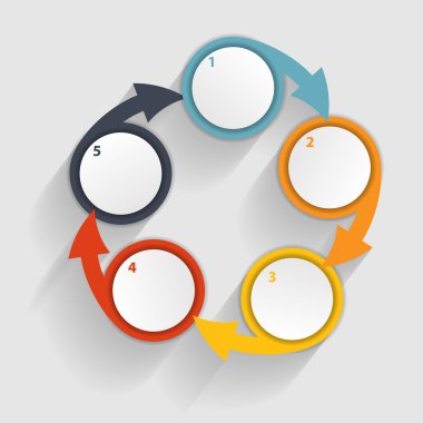 İş Vektörü İllüstrasyonu için Infographic Şablonları