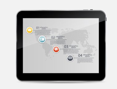 soyut tasarım tablet. vektör çizim.