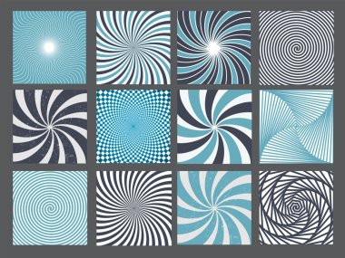 Retro vintage hipnotik arka plan ayarlamak. vektör çizim