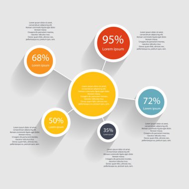 Infographic iş şablonu vektör çizim