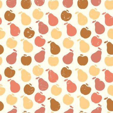 vektör seamless modeli, elma ve armut