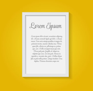 Çerçeve Duvar için metin ve görüntü, vektör çizim