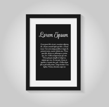 Çerçeve Duvar için metin ve görüntü, vektör çizim