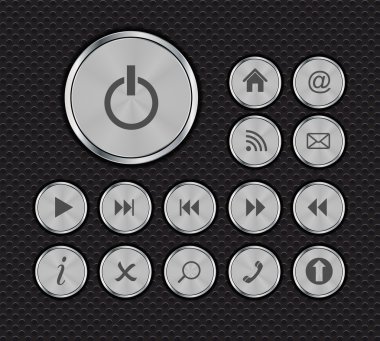 parlak bilgisayar Icon set vektör çizim Parlatıcı