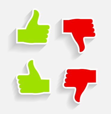 beyaz el sinyal. vektör çizim. EPS 10.