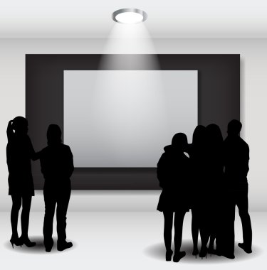 boş çerçeve üzerinde seyir halklar silhouettes