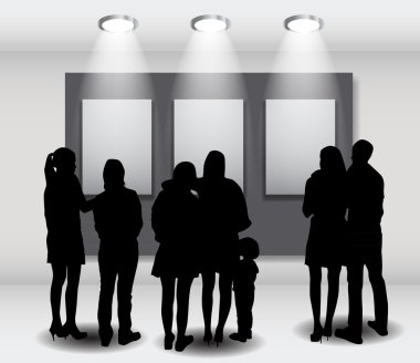 boş çerçeve üzerinde seyir halklar silhouettes