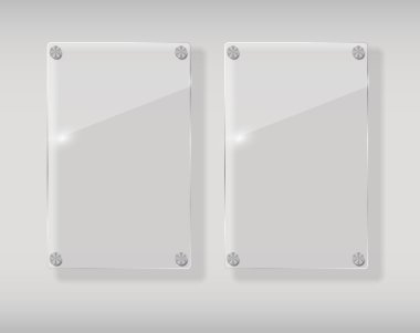 gerçekçi cam çerçeveler. vektör çizim