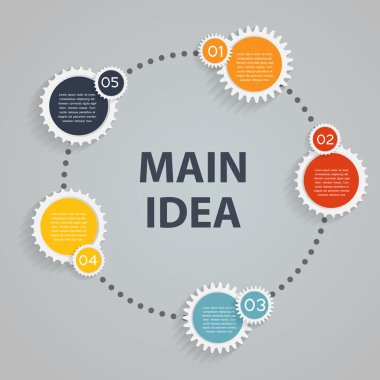 Infographic iş şablonu vektör çizim