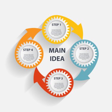 Infographic iş şablonu vektör çizim