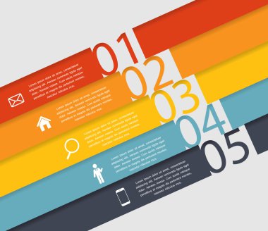 İş Vektörü İllüstrasyonu için Infographic Şablonları.