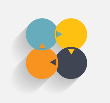 İş Vektörü İllüstrasyonu için Infographic Şablonları.