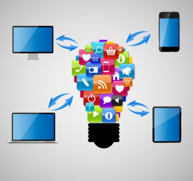 bulut hesaplama konsepti vektör çizimi