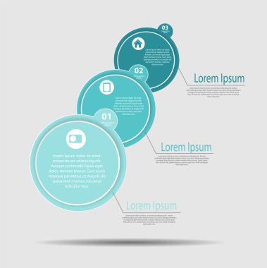 İş Vektörü İllüstrasyonu için Infographic Şablonları