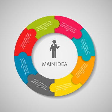 İş Vektörü İllüstrasyonu için Infographic Şablonları.