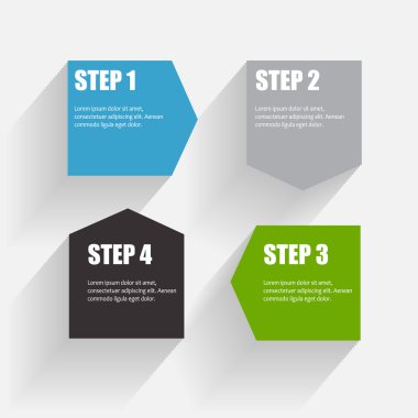 İş Vektörü İllüstrasyonu için Infographic Şablonları