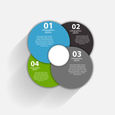 İş Vektörü İllüstrasyonu için Infographic Şablonları