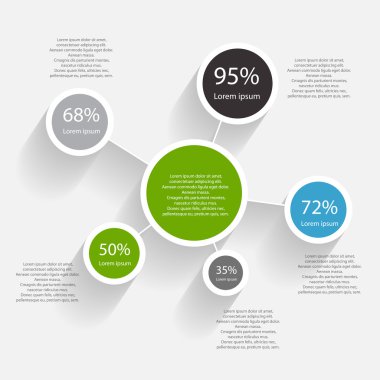 İş Vektörü İllüstrasyonu için Infographic Şablonları