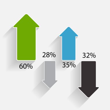 İş Vektörü İllüstrasyonu için Infographic Şablonları