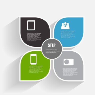 İş Vektörü İllüstrasyonu için Infographic Şablonları