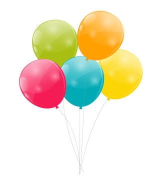 parlak balonlar renk arka plan vektör çizim