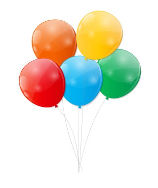 parlak balonlar renk arka plan vektör çizim