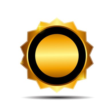 Altın etiket işareti şablon vektör çizim