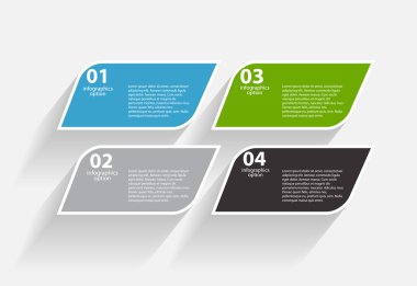 İş Vektörü İllüstrasyonu için Infographic Şablonları