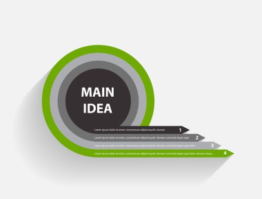 İş Vektörü İllüstrasyonu için Infographic Şablonları