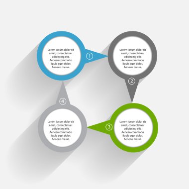 İş Vektörü İllüstrasyonu için Infographic Şablonları