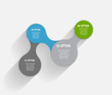 İş Vektörü İllüstrasyonu için Infographic Şablonları