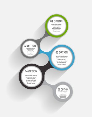 İş Vektörü İllüstrasyonu için Infographic Şablonları