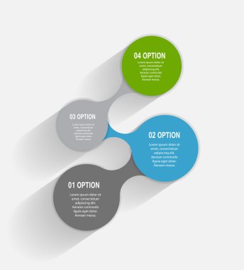 İş Vektörü İllüstrasyonu için Infographic Şablonları