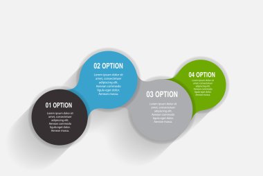 İş Vektörü İllüstrasyonu için Infographic Şablonları